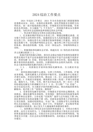 2024综治工作要点