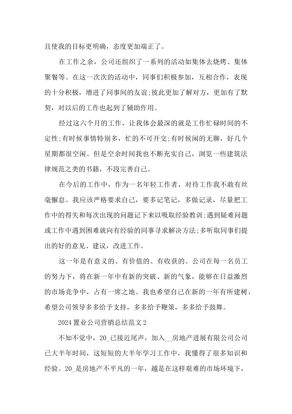 2024置业公司营销总结范文五篇_第2页