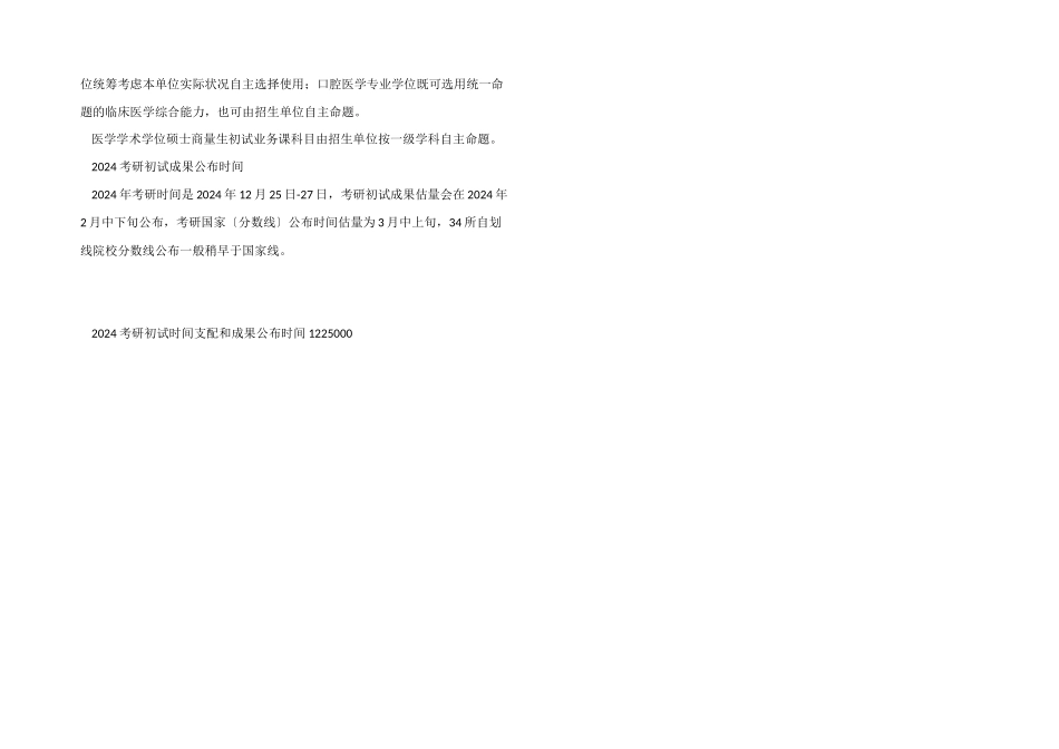 2024考研初试时间安排和成绩公布时间_第2页