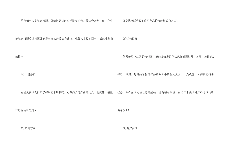 2024营销部长工作计划5篇_第2页