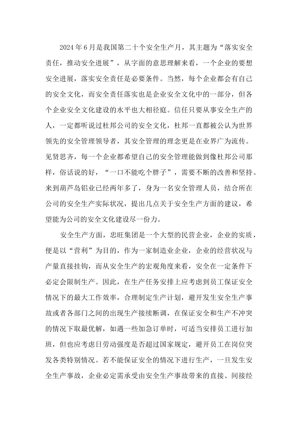 2024落实安全责任推动安全发展的征文_第3页