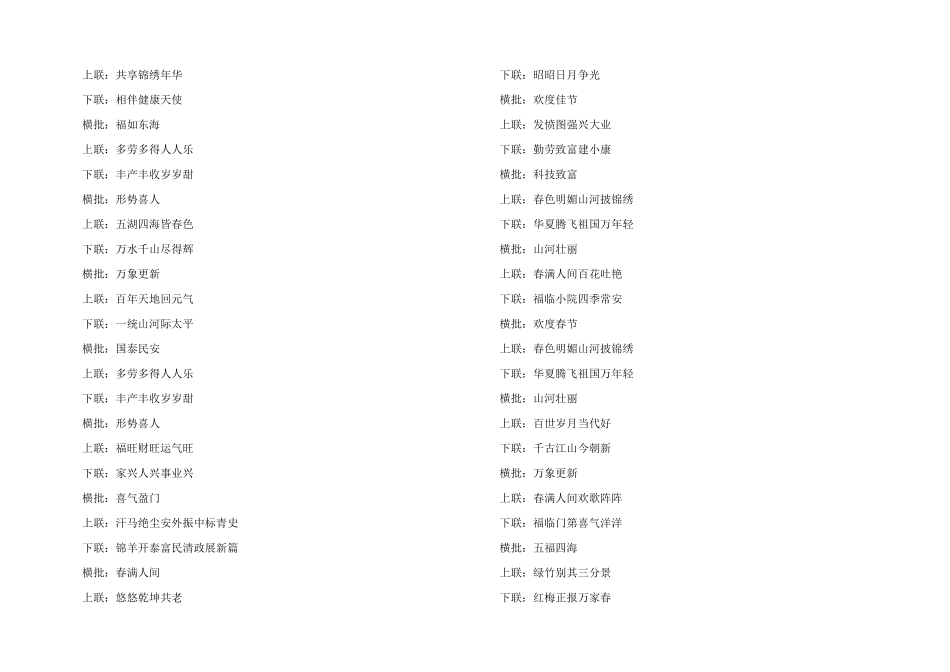 2024虎年春联新春经典版对联大全_第2页