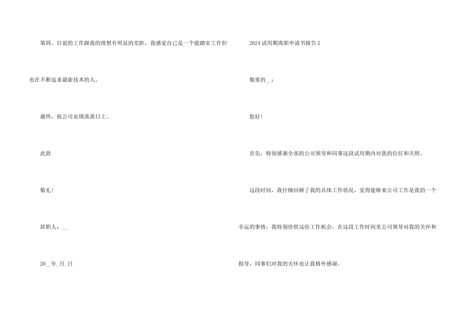 2024试用期离职申请书报告_第3页