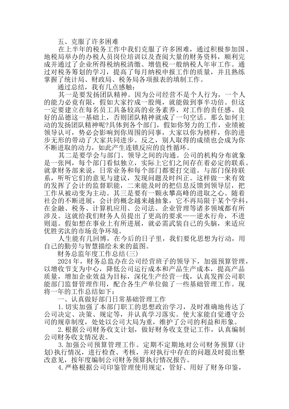 2024财务总监年度工作总结范文5篇_第3页