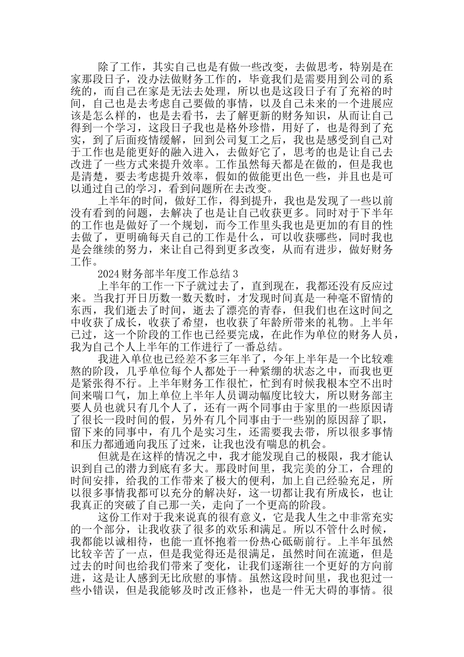 2024财务部半年度工作总结_第2页