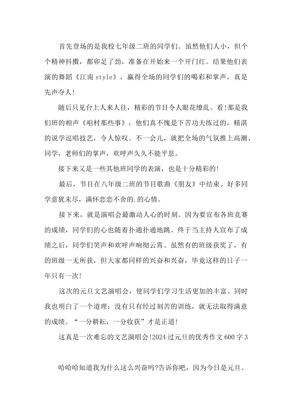 2024过元旦的优秀作文600字_第3页