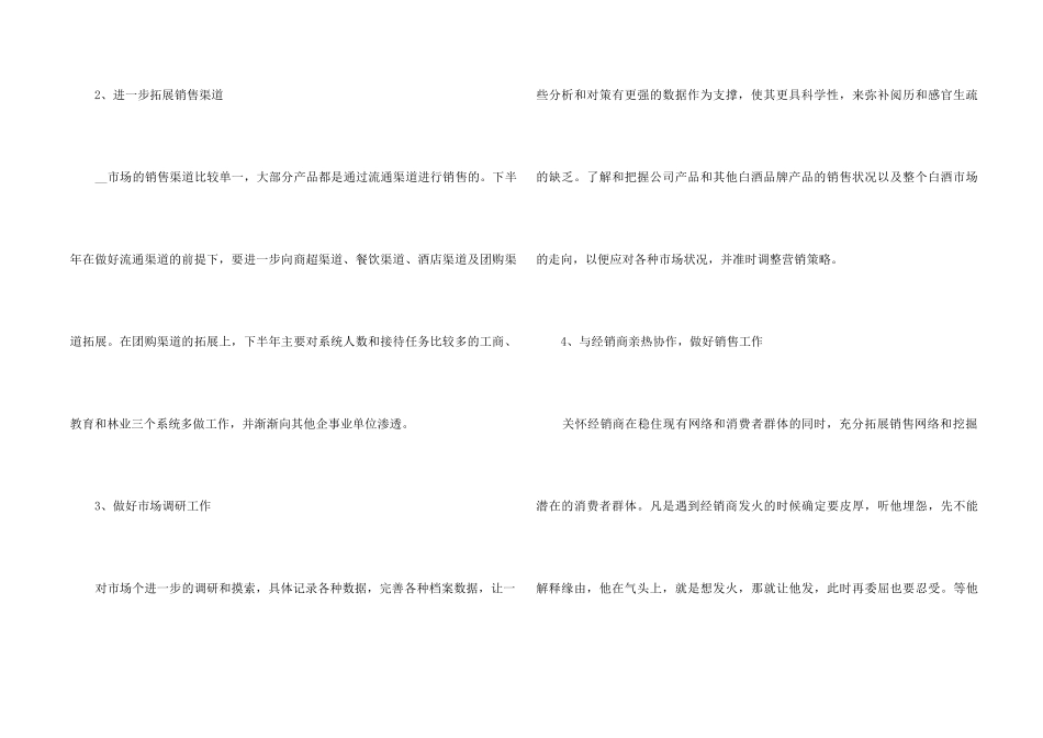2024销售人员工作计划安排_第2页