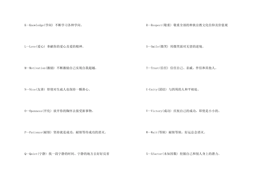 26个英文字母的美好意义_第2页