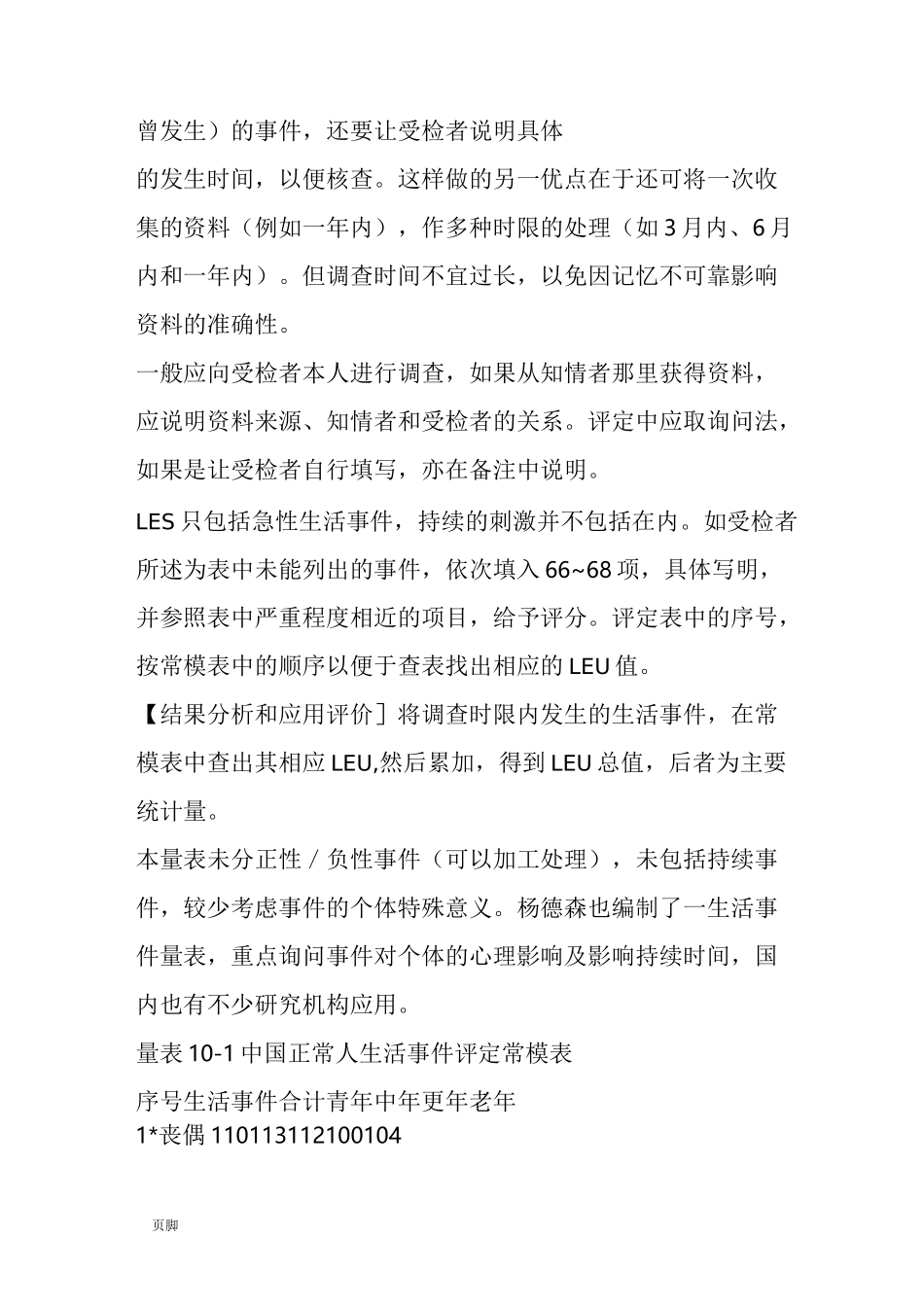 生活事件量表(LES)_第2页