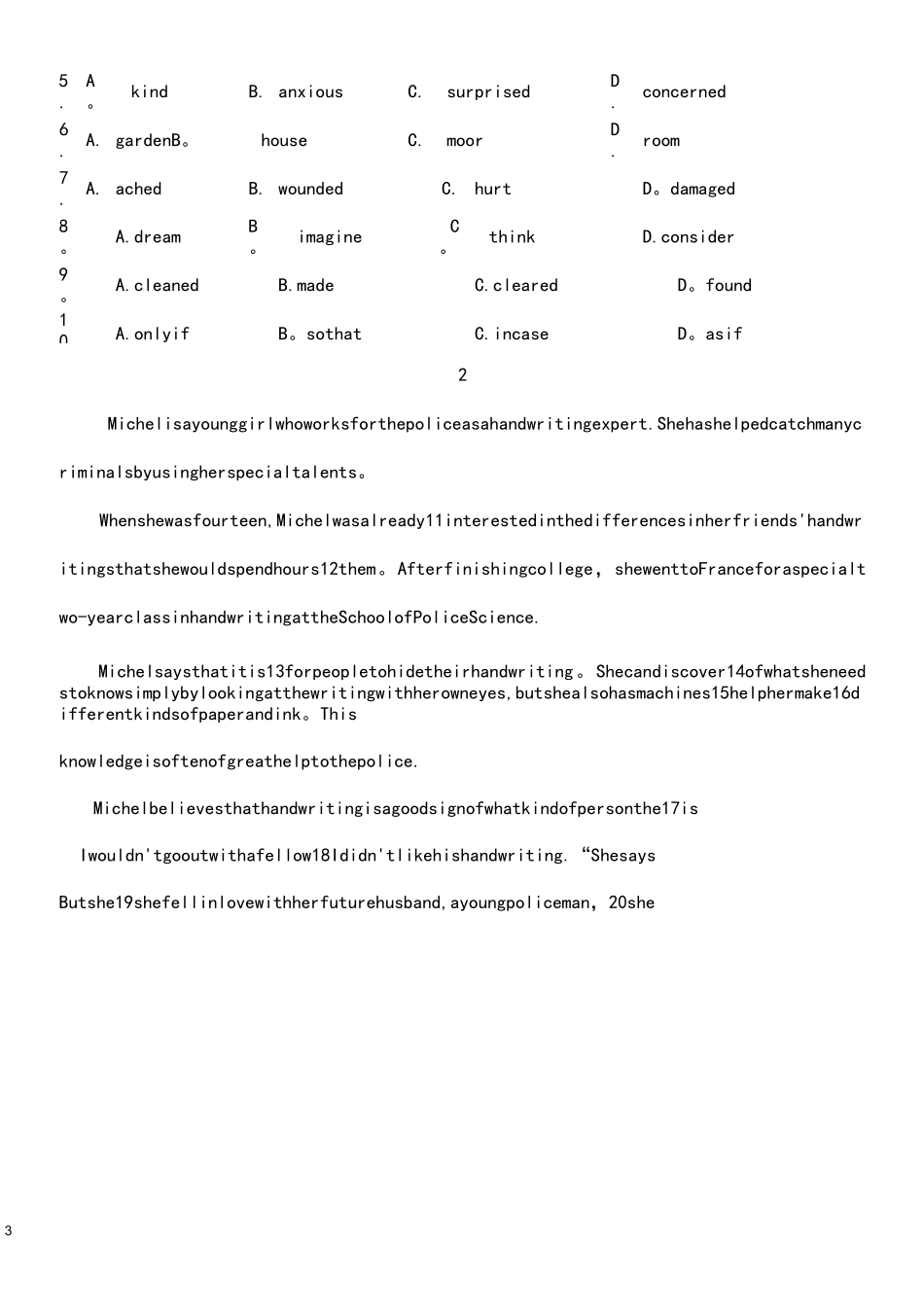 (2021年整理)高一完型填空_第3页