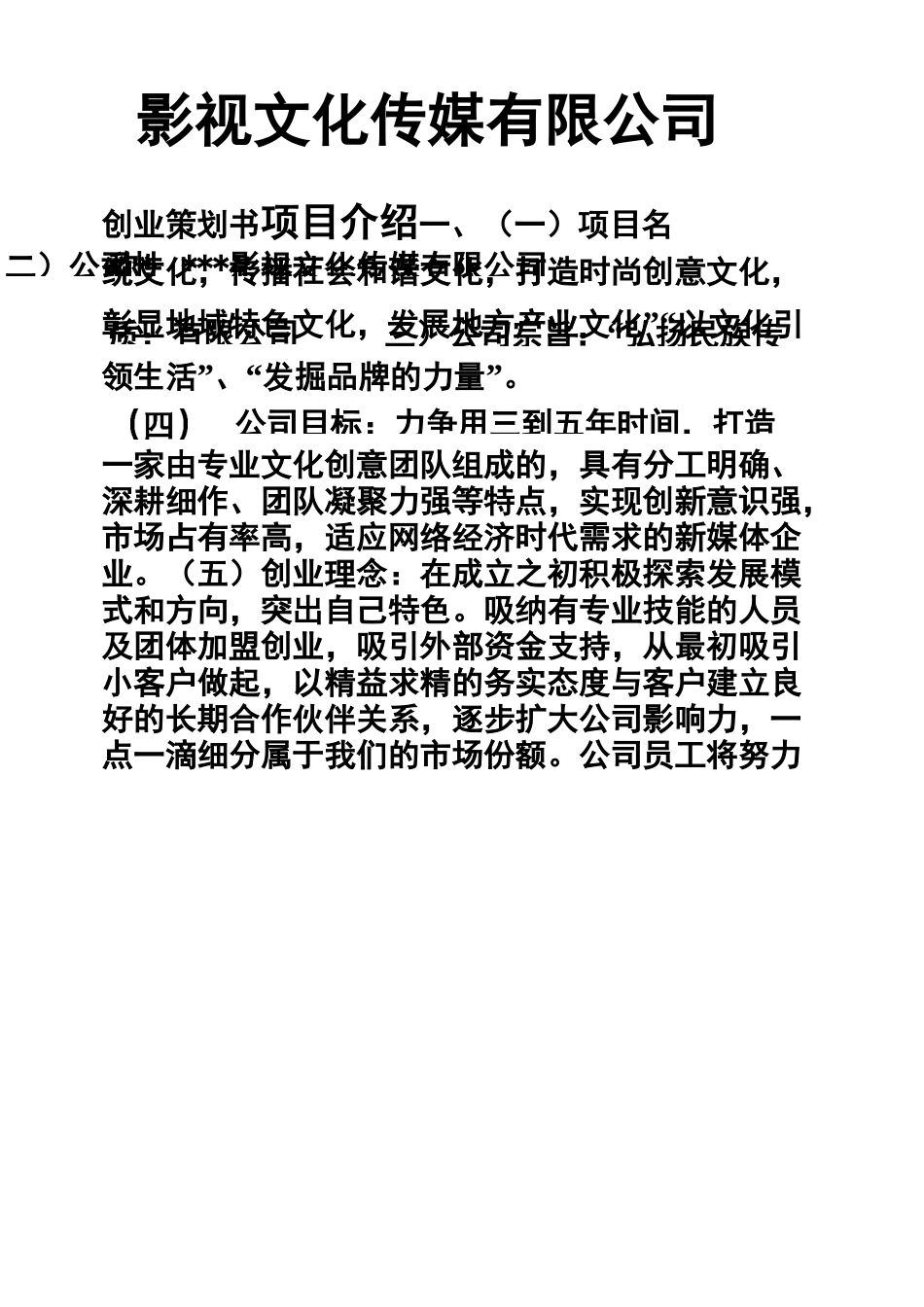 影视公司策划书_第1页