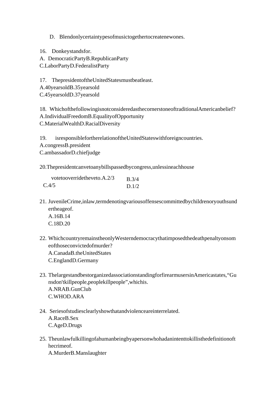 (完整版)美国社会与文化课后练习题_第3页