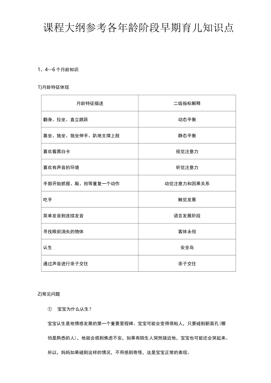 早教 各年龄阶段知识点_第1页