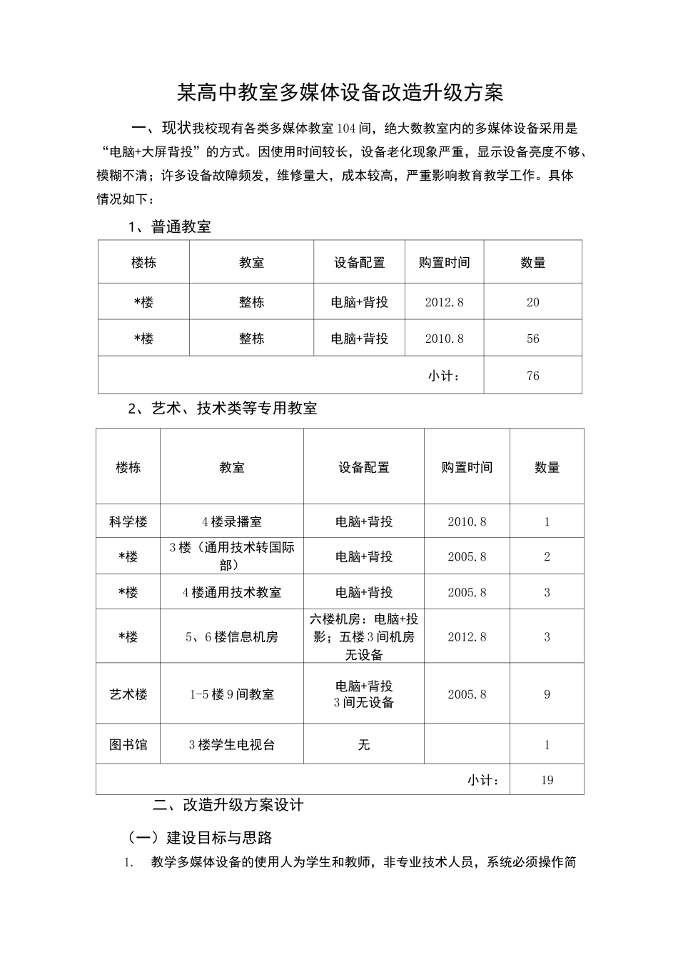 教室多媒体设备改造升级方案_第1页