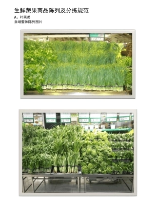 生鲜蔬果商品陈列及分拣标准