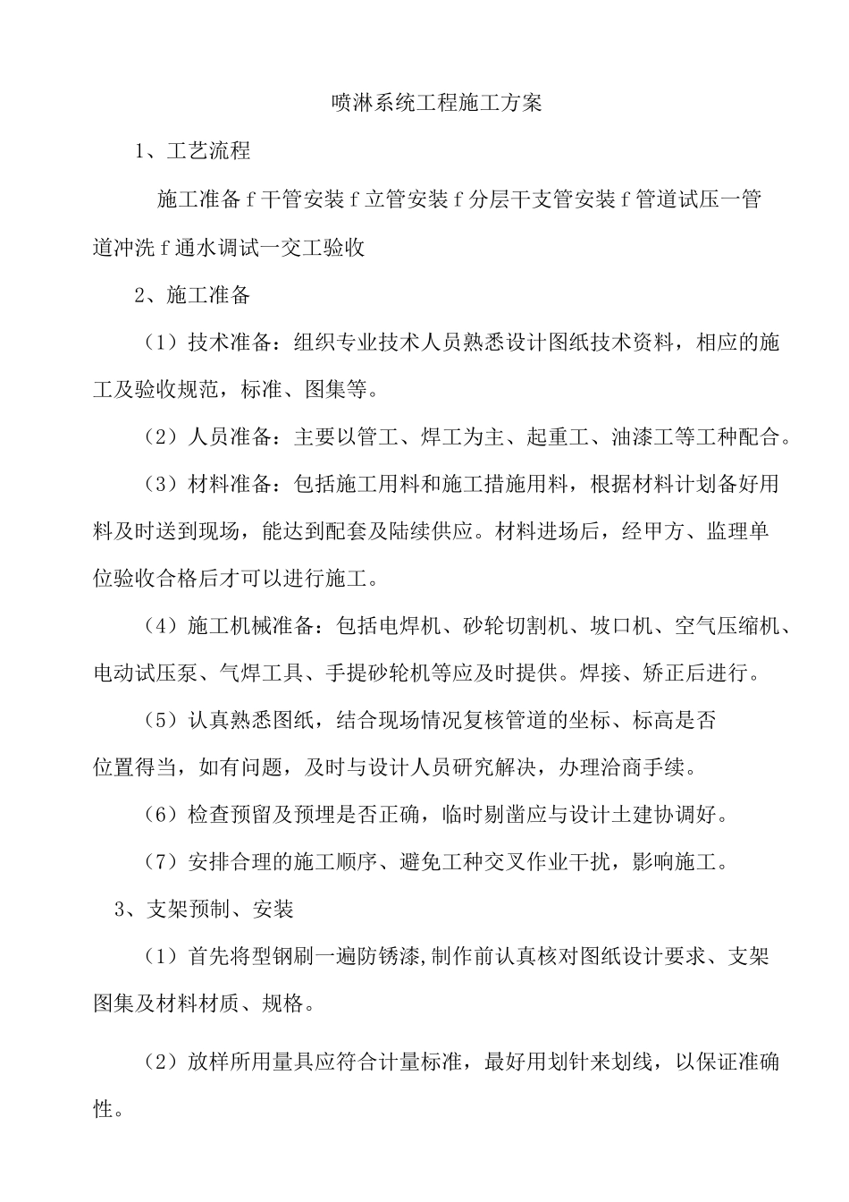 喷淋系统工程施工方案_第1页