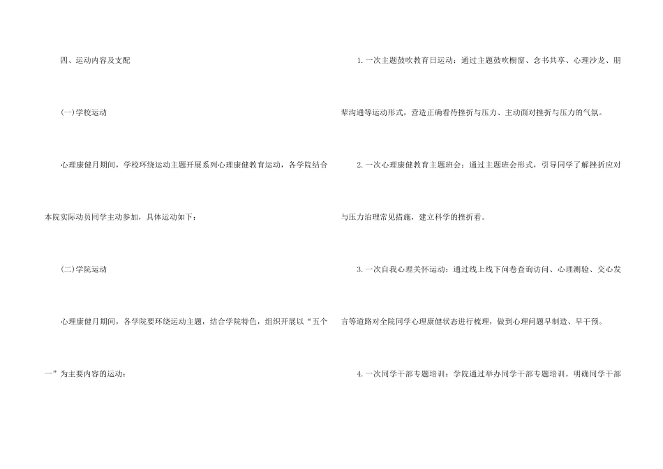 525大学生心理康健月运动规划_第2页