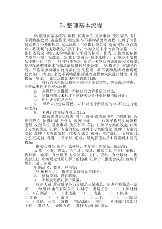 5s整理基本流程