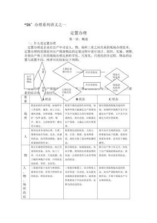 5S管理系列讲义之定置管理