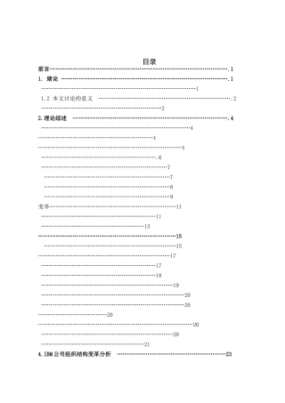 IBM公司项目组织结构变革分析