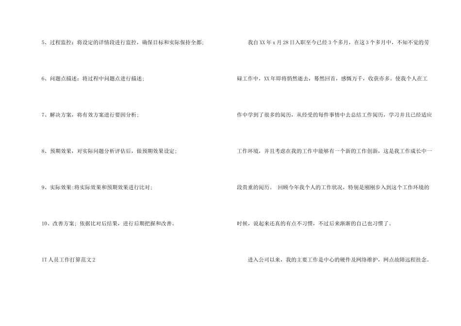 IT人员工作计划_第2页