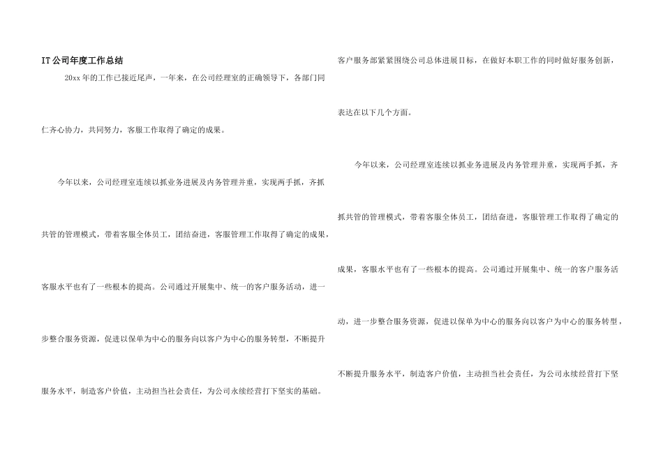 IT公司年度工作总结_第1页