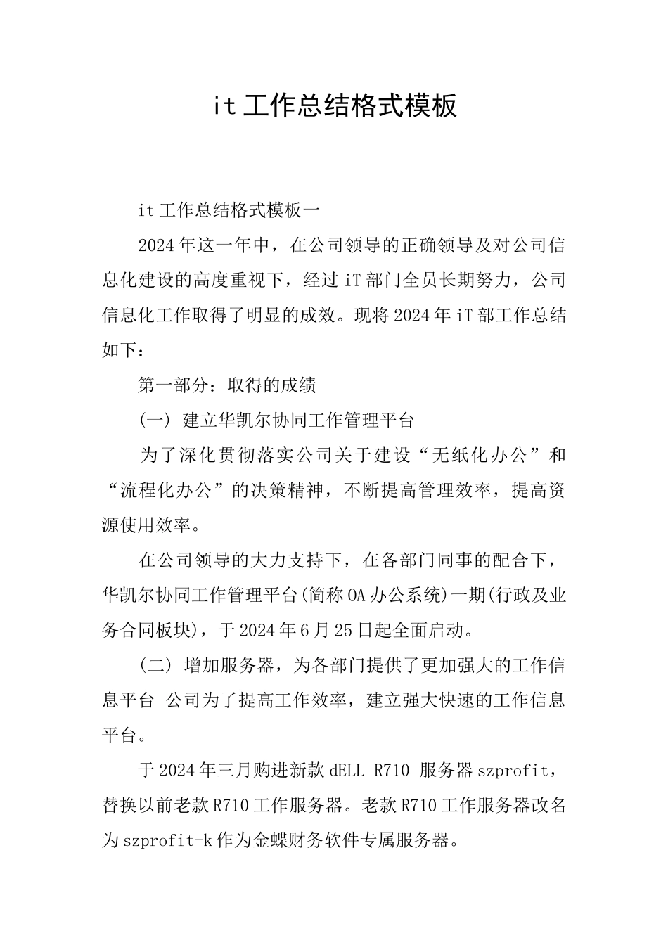 it工作总结格式模板_第1页