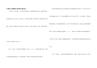 it新员工试用期工作总结5篇2024