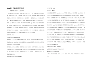 java软件开发工程师个人简历