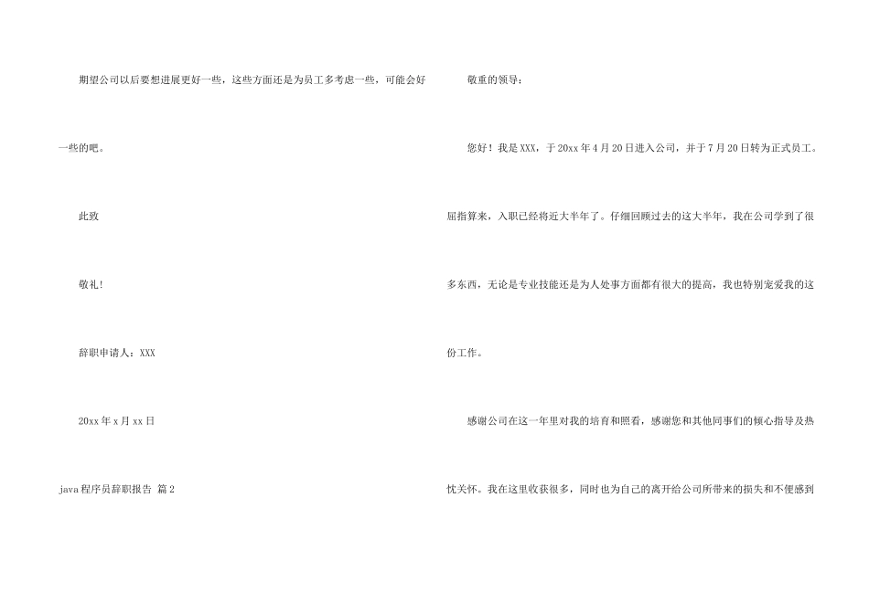 java程序员辞职报告汇总五篇_第2页
