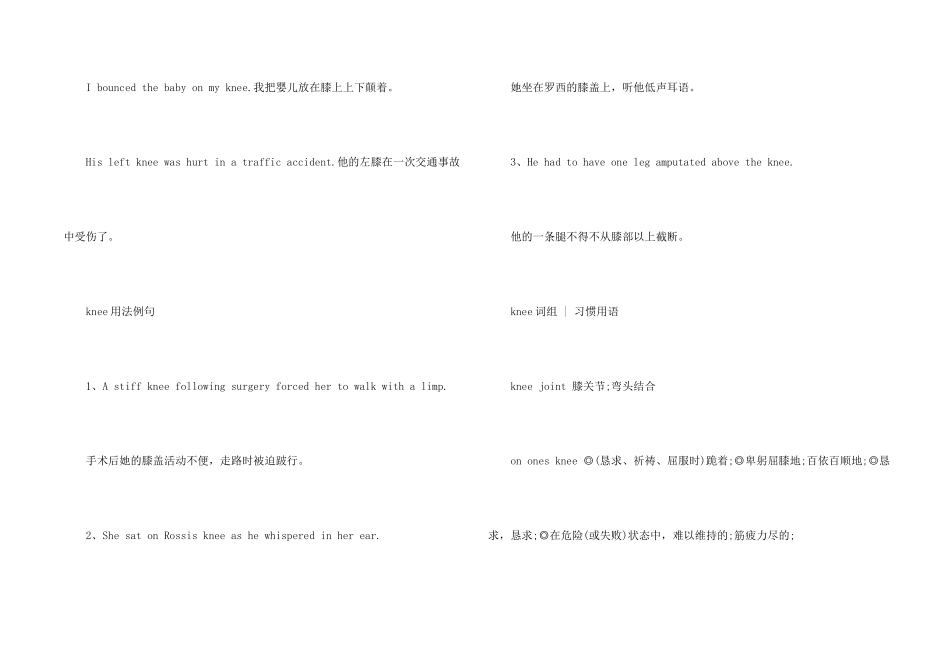 knee的意思用法大全_第2页