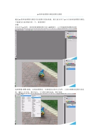 ps简单处理图片颜色的图文教程