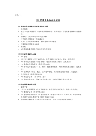 PTC材料清单、流程