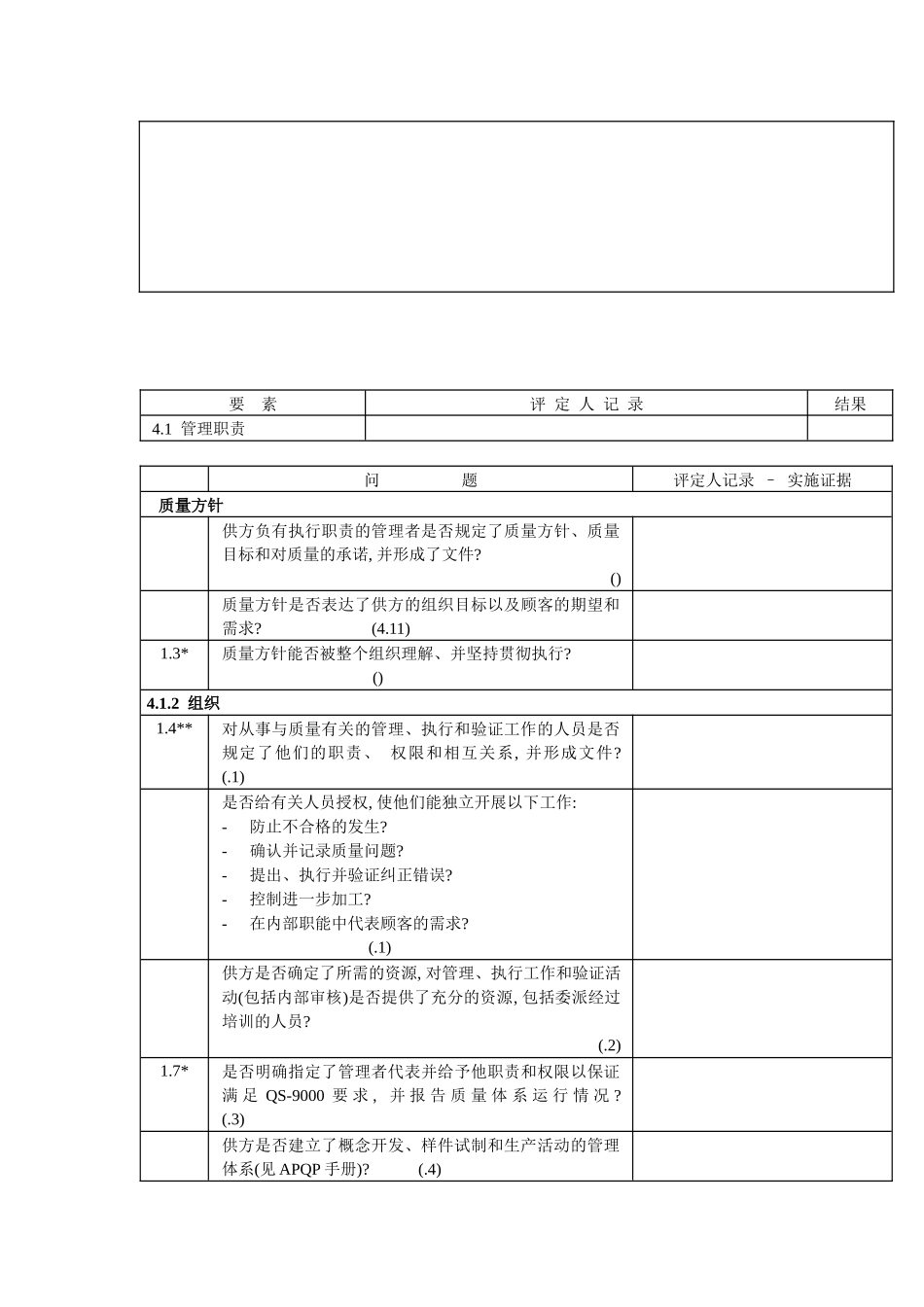 QSA内部品质稽核查核总表_第3页