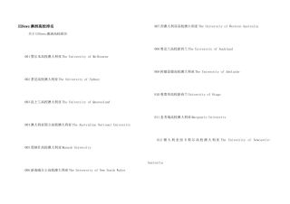 USNews澳洲大学排名