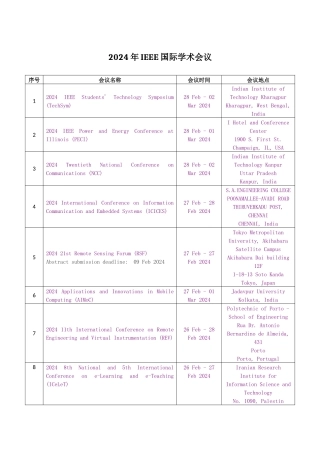 XXXX年IEEE国际学术会议