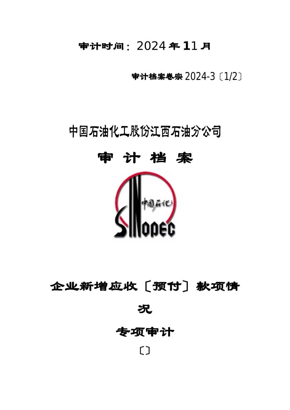 XXXX年审计档案封面_第3页