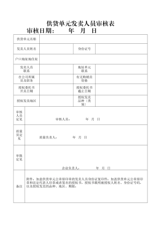 XXXX药监局要求的gsp表格