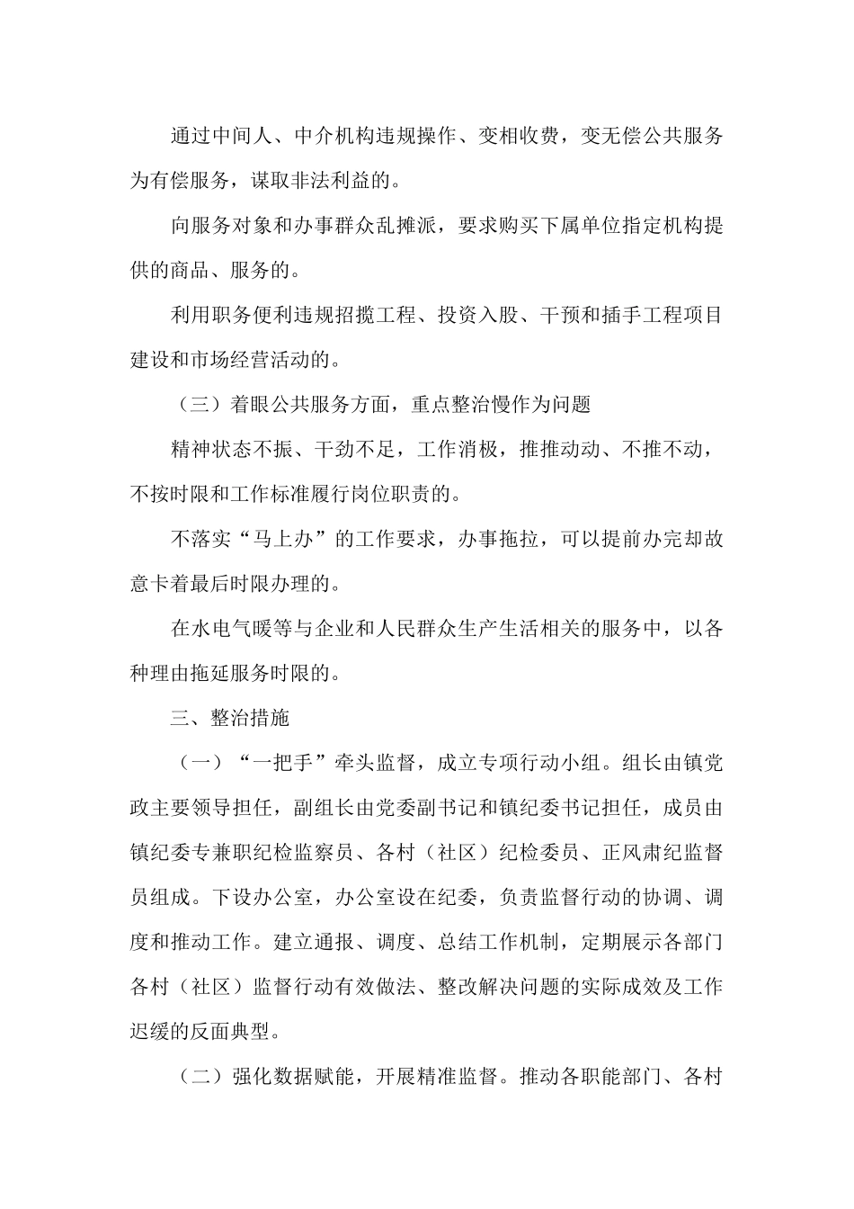 XX乡镇营商环境监督工作方案_第3页