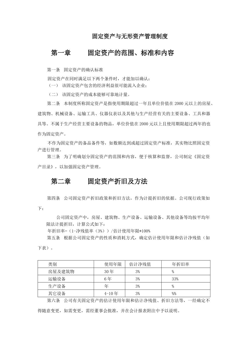 XX公司固定资产与无形资产管理制度_第2页