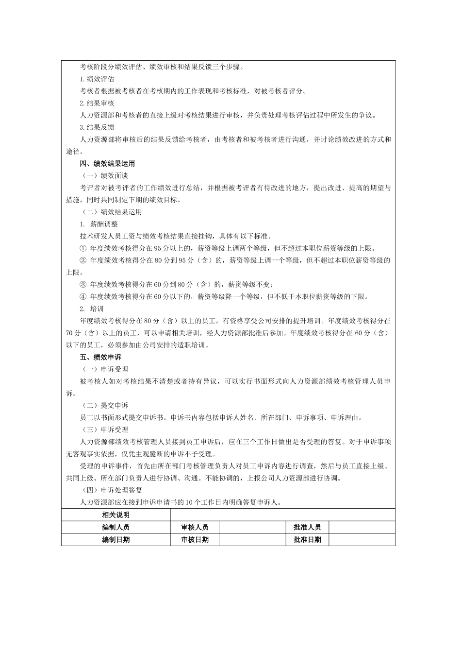 XX公司技术研发人员绩效考核方案_第3页