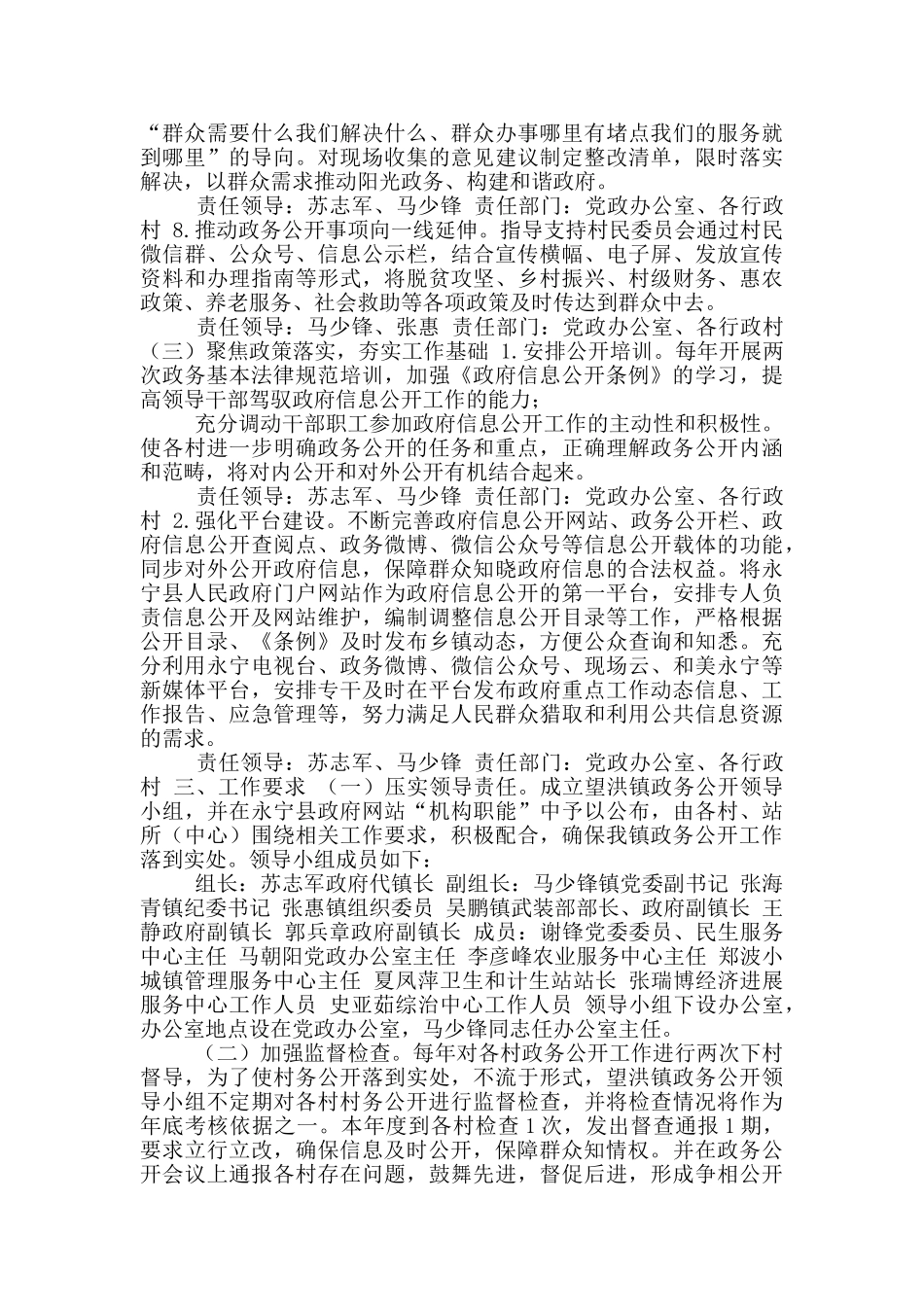 XX镇2024年政务公开工作实施方案_第3页