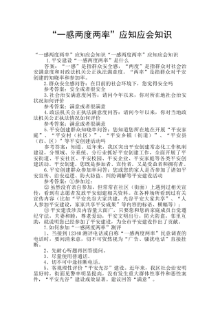 “一感两度两率”应知应会知识