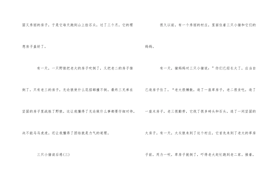 《三只小猪》读后感_第3页