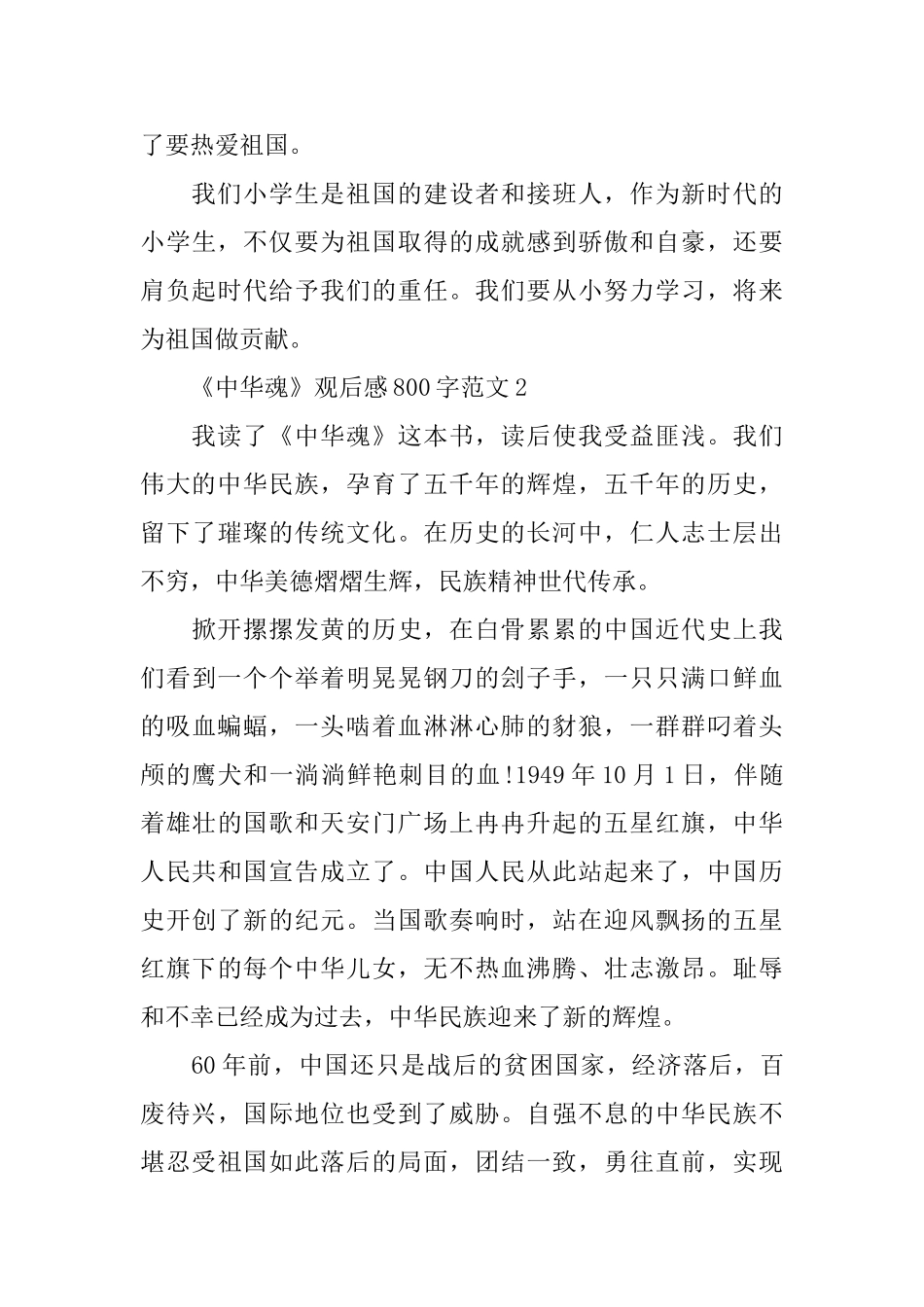 《中华魂》观后感800字精彩范文五篇_第3页