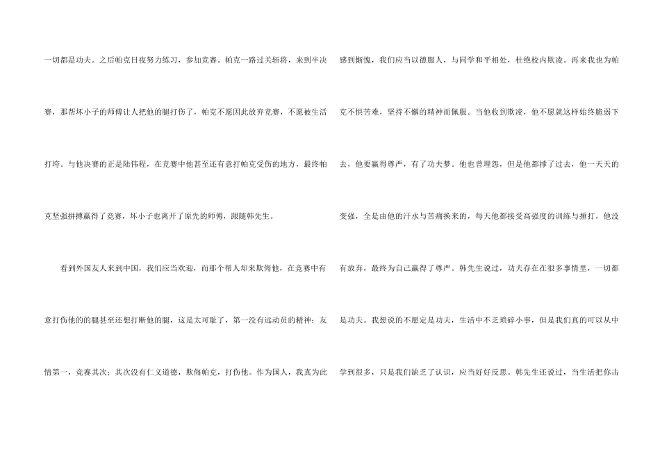 《功夫梦》观后感_第2页