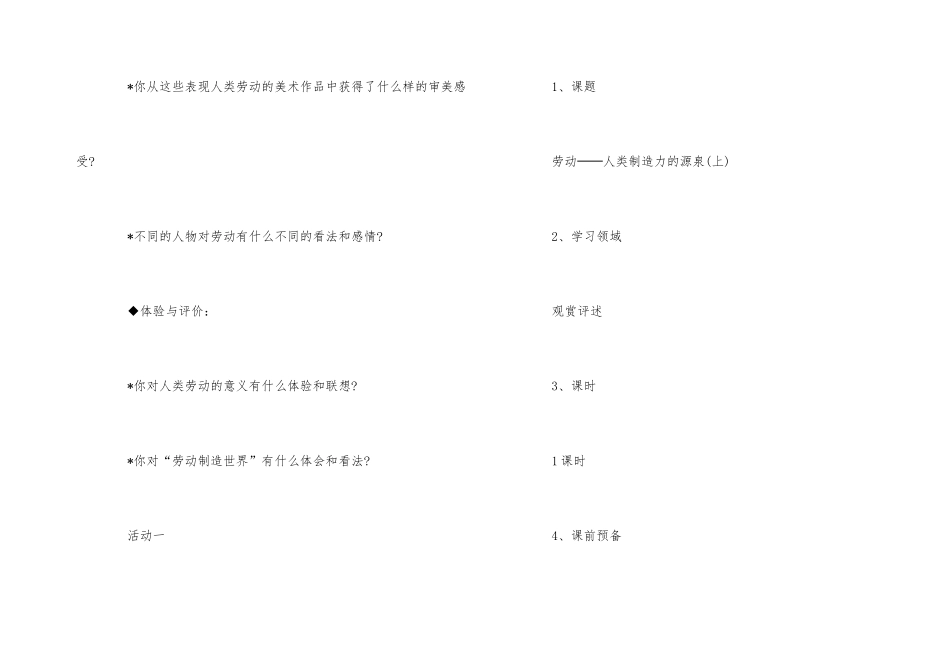 《劳动──人类创造力的源泉》教案_第3页