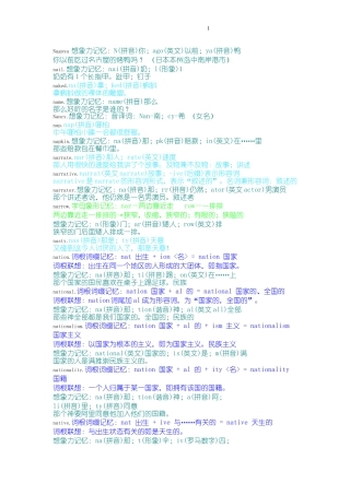 万词右脑光速图形图像记单词-最符合中国人习惯之方法n