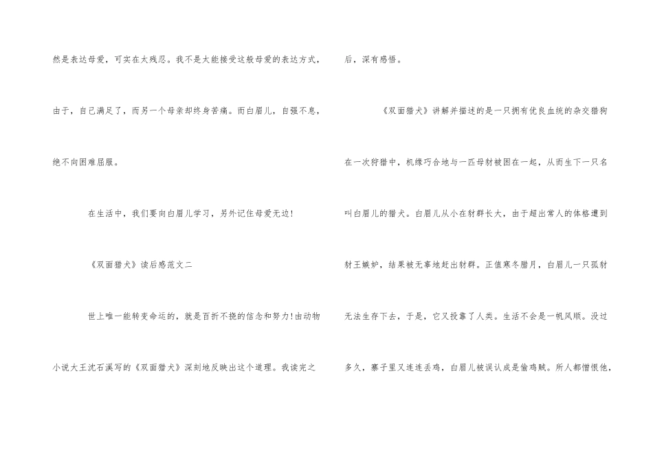《双面猎犬》读后感500字_第3页