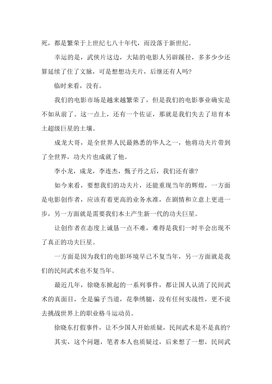 《叶问4》观后感心得共五篇新出精选_第3页